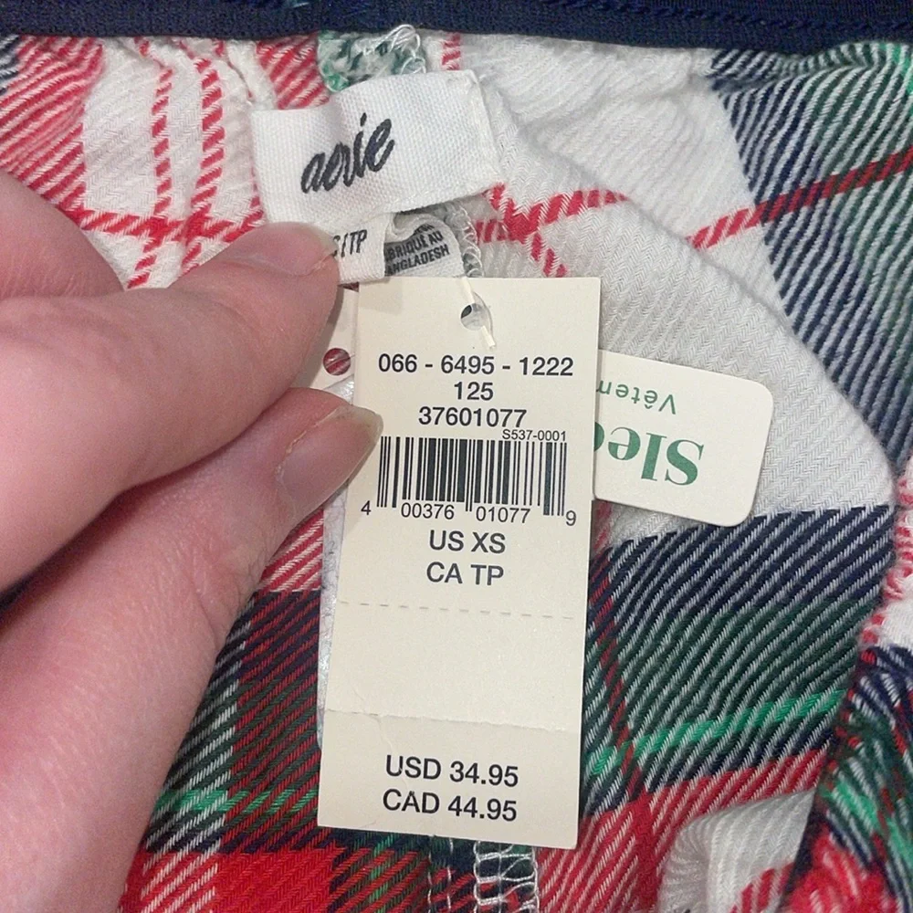 NWT aerie plaid sleep shorts